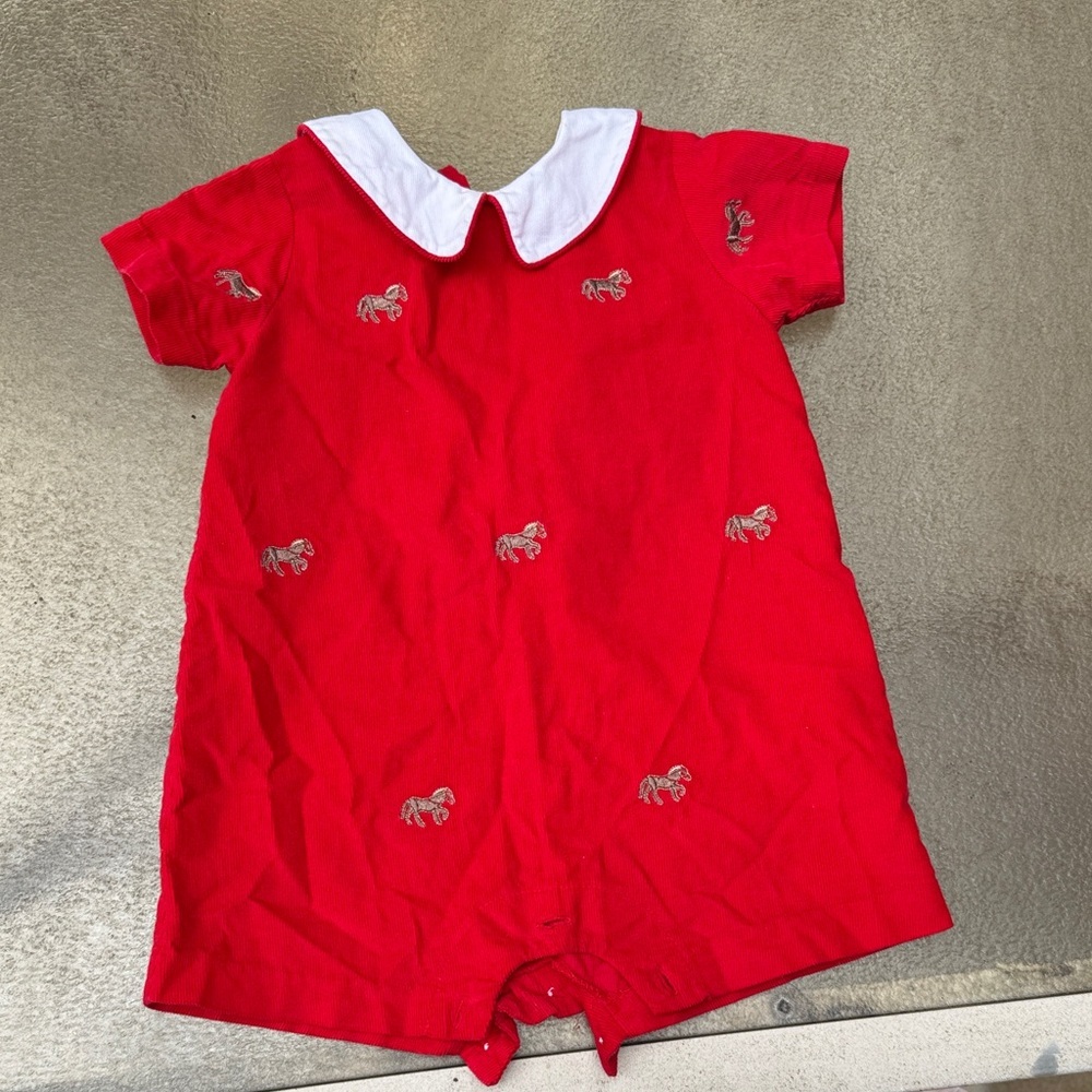 K&L corduroy embroidered horse Jon Jon size 6M